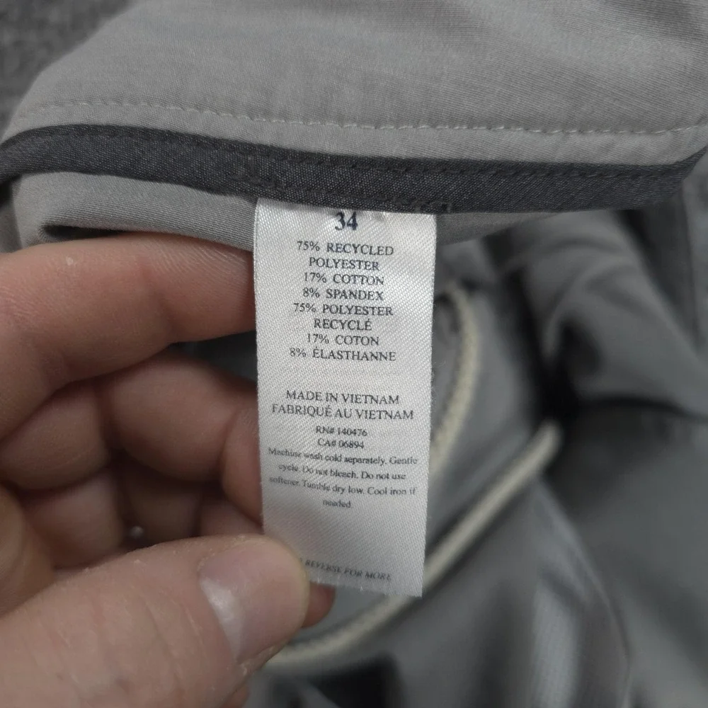 Faherty Shorts Mens 34 Gray All Day 2.0 Stretch Hybrid Quick Dry Preppy Prep